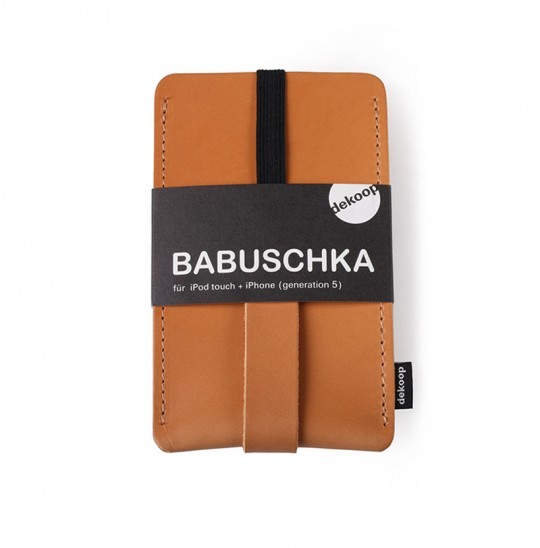 Handytasche Dekoop Babuschka Leder Cognac